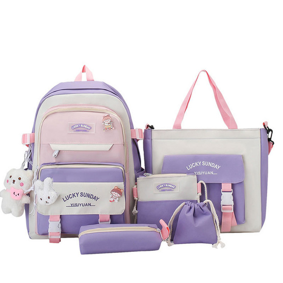 Fancybag กระเป๋า SCH028-Heart Bear-PU Purple