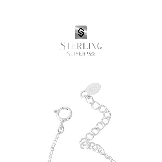 Louis Montini Sterling Silver 925 สร้อยคอเงินแท้ 92.5% สร้อยคอผู้หญิง รูปหัวใจ LJNC01