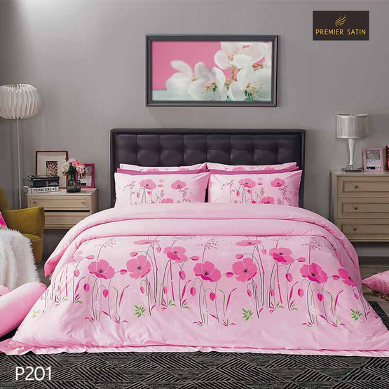 Premier Satin ผ้าปูที่นอน ลาย P201