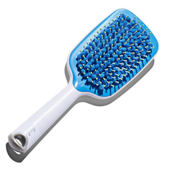 Goody หวีแปรงซับน้ำ (08994) Quikstyle Flow Paddle Brush (สีขาว-ฟ้า)