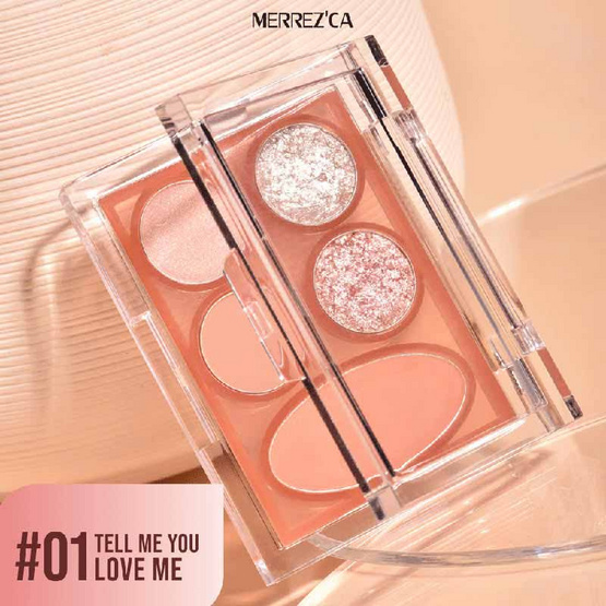 Merrezca พาเลทตาและแก้ม Eye & Cheek Color Palette 1.2 กรัม