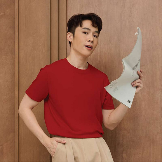 M2S Lifestyle เสื้อยืดคอกลมชาย แดงมังกร M2S Lifestyle เสื้อยืดคอกลมชาย แดงมังกร