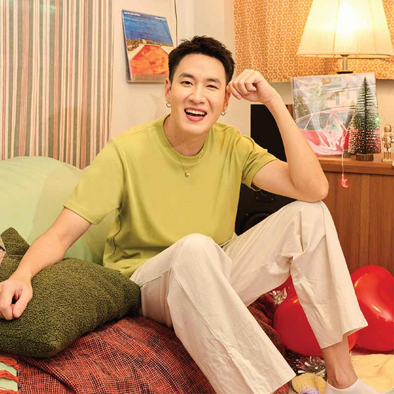 M2S Lifestyle เสื้อยืดคอกลมชาย เขียวมิซเซิลโทล M2S Lifestyle เสื้อยืดคอกลมชาย เขียวมิซเซิลโทล