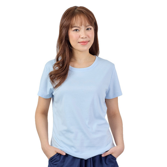 M2S Lifestyle เสื้อยืดคอกลมหญิง ฟ้ายามเช้า