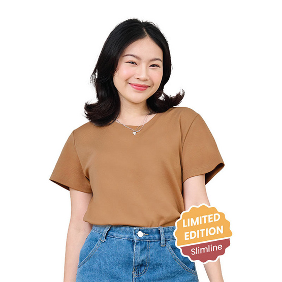 M2S Lifestyle เสื้อยืดคอกลมหญิง น้ำตาลเปลือกไม้ M2S Lifestyle เสื้อยืดคอกลมหญิง น้ำตาลเปลือกไม้