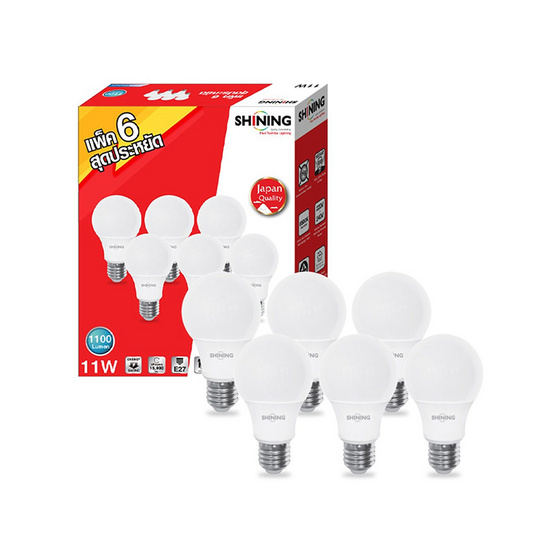 หลอดไฟ LED Bulb 11W daylight (PACK 6)