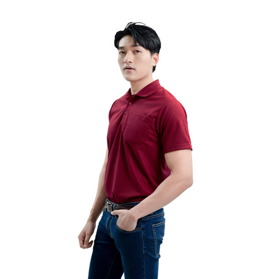 HAPPY TEE เสื้อโปโล มีกระเป๋า แขนสั้น HAPPY TEE เสื้อโปโล มีกระเป๋า แขนสั้น