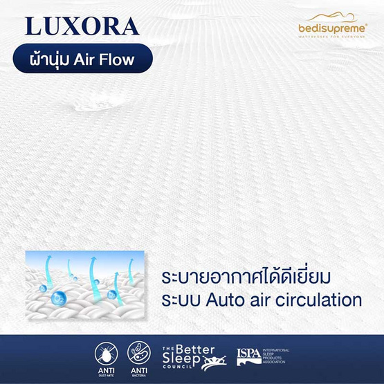 Bedisupreme ที่นอนสปริง หนา 8 นิ้ว รุ่น LUXORA