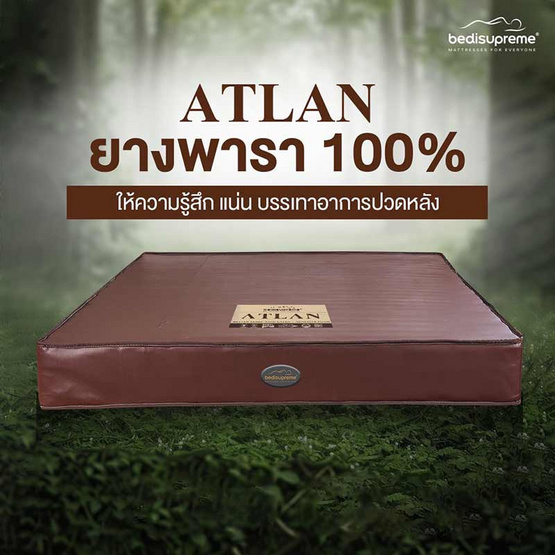 Bedisupreme ที่นอนยางพาราแท้ หนา 6 นิ้ว รุ่น ATLAN PVC