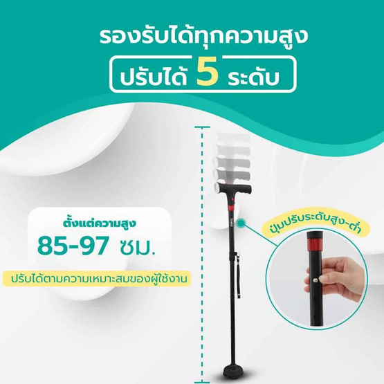 ไม้เท้าประคองเดินอัจฉริยะ Bewell Safety Walking Stick Pro WS-02