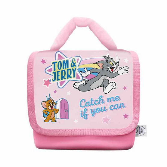 โยเกิร์ตพร้อมดื่มเมจิบัลแกเรีย 150 มล. แพ็ก 6  รสสตรอเบอร์รี ฟรีกระเป๋า Tom&Jerry (คละสี/ลาย)