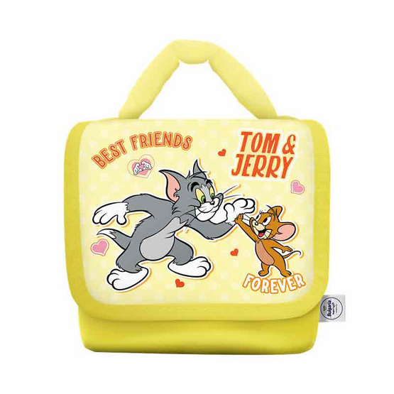 โยเกิร์ตพร้อมดื่มเมจิบัลแกเรีย 150 มล. แพ็ก 6  รสสตรอเบอร์รี ฟรีกระเป๋า Tom&Jerry (คละสี/ลาย)