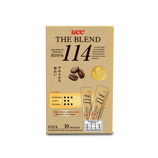 กาแฟผงยูซีซี เดอะเบลนสติ๊ก 114_18กรัม (แพ็ก10ซอง)
