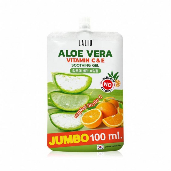 LALIO ซูทติ้งเจล  ALOE VERA VITAMIN C AND E SOOTHING GEL 100มล.(แพ็ก 5ชิ้น)