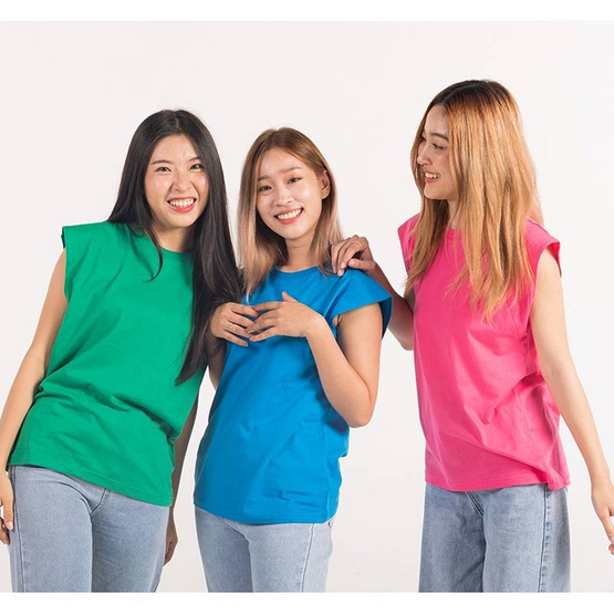 Expo เสื้อยืดแขนกุดไหล่ตก ขนาดมาตรฐาน