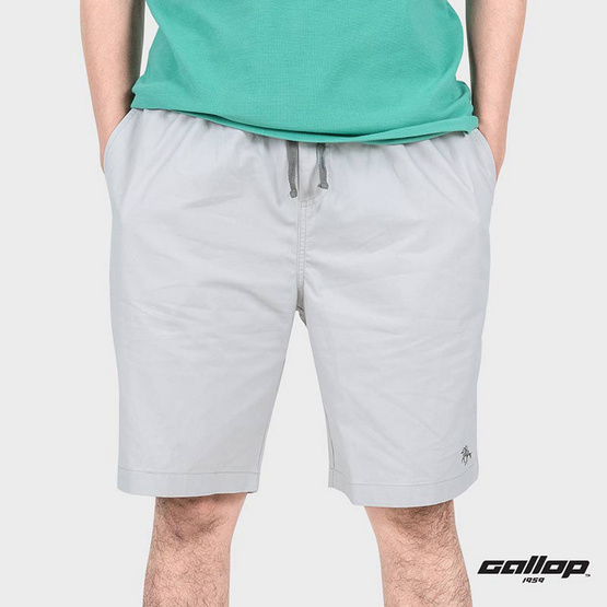 GALLOP1959 Men's Wear Twill SHORTS กางเกงขาสั้นเอวยางยืด รุ่น GS9027