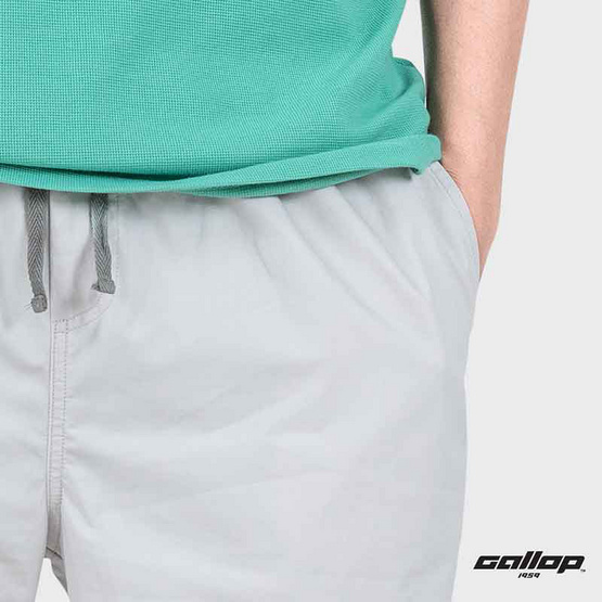 GALLOP1959 Men's Wear Twill SHORTS กางเกงขาสั้นเอวยางยืด รุ่น GS9027