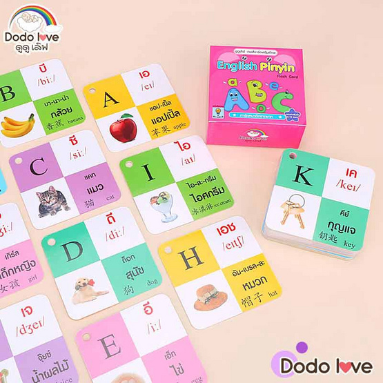 DODOLOVE เกมส์การ์ดเสริมทักษะ English Pinyin