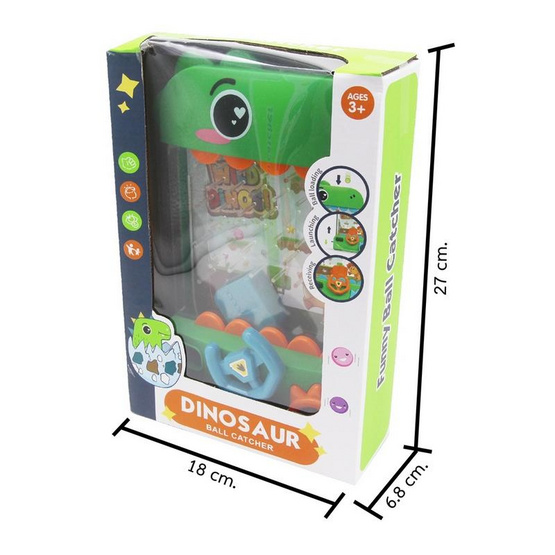 SR Toy เกมพินบอลไดโนเสาร์ Dinosaur Ball Catcher 1 ชิ้น (คละสี)