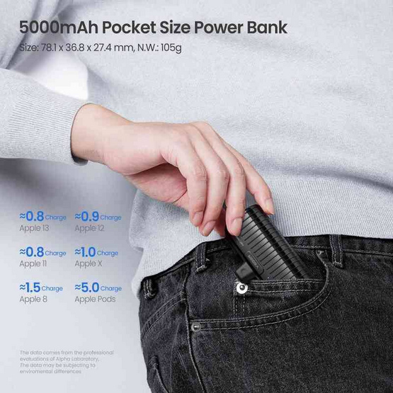 Veger Power Bank ไร้สาย 5000 mAh รุ่น P5-C Pro