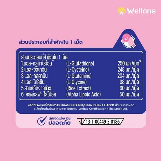 WELLANE คอลลาเจน ไดเปปไทด์ 1000 มก. 30 เม็ด และ ลูเมเน่ กลูต้า คอมเพล็กซ์ 800 มก. 30 เม็ด