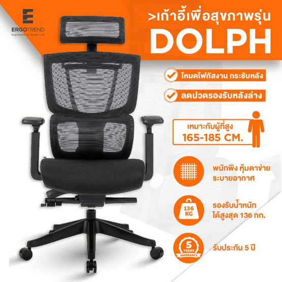 Ergotrend เก้าอี้เพื่อสุขภาพเออร์โกเทรน รุ่น DOLPH