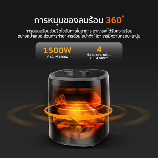 COCOGU หม้อทอดไร้น้ำมัน 5ลิตร รุ่น A-SM5