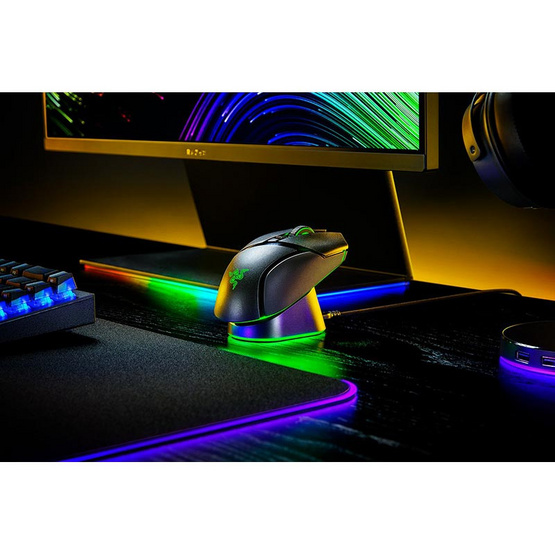 Razer แท่นชาร์จเมาส์ไร้สายพร้อมตัวรับส่งสัญญาณ Dock Pro