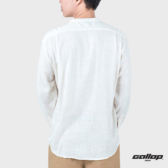 GALLOP1959 Men's Wear เสื้อคอจีนแขนยาว ผ้าลินิน รุ่น GW9034