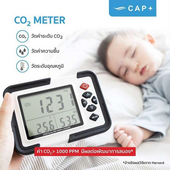 Capplus เครื่องวัดระดับก๊าซคาร์บอนไดออกไซด์ รุ่น Co2Meter