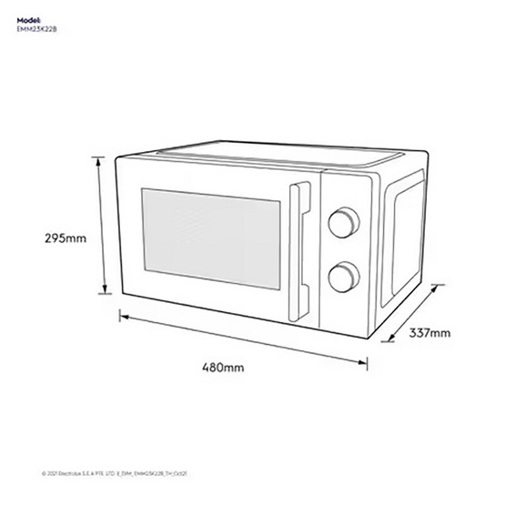 Electrolux ไมโครเวฟ ความจุ 23 ลิตร รุ่น EMM23K22B