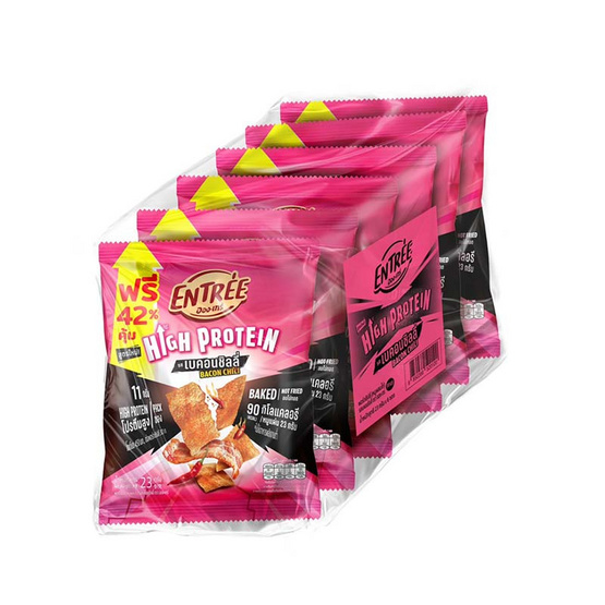 อองเทร่ พอร์กชิปส์ รสเบคอนชิลลี่ 23 กรัม (แพ็ก 6 ชิ้น)