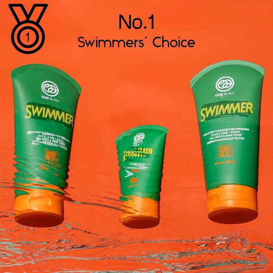 One&All คลีนเซอร์สำหรับนักว่ายน้ำ One Stop Cleanser Swimmer 60 มล.