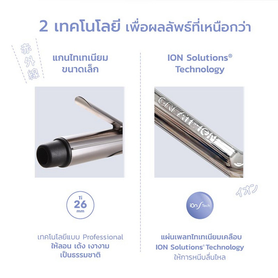 Create ion เครื่องม้วนผม รุ่น Curl Pro 26 มม.