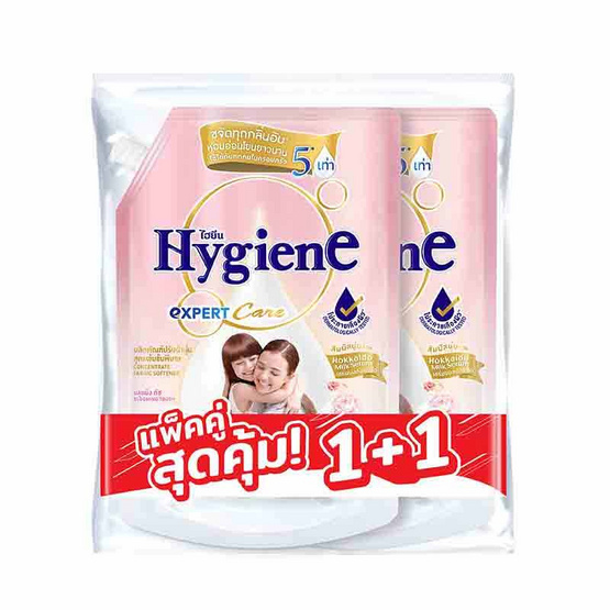 ไฮยีน น้ำยาปรับผ้านุ่มสูตรเข้มข้นพิเศษ เอ็กซ์เพิร์ท แคร์ บลูมมิ่ง ทัช 1000 มล. (แพ็กคู่)