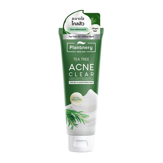 Plantnery โฟมล้างหน้า Tea Tree Acne Clear Amino Based Cleansing Foam 100 กรัม Plantnery โฟมล้างหน้า Tea Tree Acne Clear Amino Based Cleansing Foam 100 กรัม
