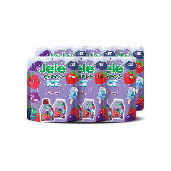 เจเล่ชิววี่ เยลลี่ไอซ์ กลิ่นมิกซ์เบอรี่ 108 กรัม (แพ็ก 6 ชิ้น)