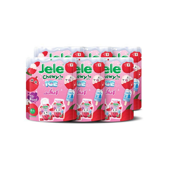 เจเล่ชิววี่ เยลลี่ไอซ์ กลิ่นลิ้นจี่ 108 กรัม (แพ็ก 6 ชิ้น)