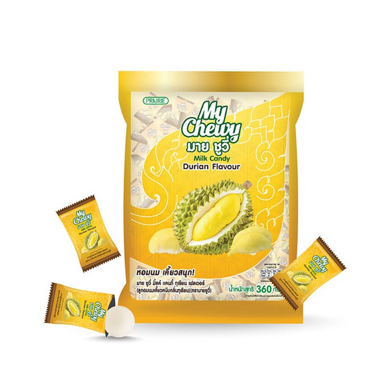 มายชูวี่ ลูกอมนมเคี้ยวหนึบกลิ่นทุเรียน 360 กรัม