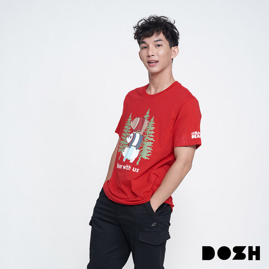 DOSH UNISEX T-SHIRTS WE BARE BEARS เสื้อยืดคอกลม แขนสั้น ผู้ชาย DBBMT5056