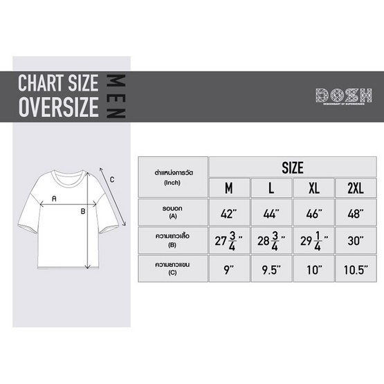 DOSH OVERSIZED SHORT SLEEVE T-SHIRTS WE BARE BEARS เสื้อยืดโอเวอร์ไซส์ DBBMT5050