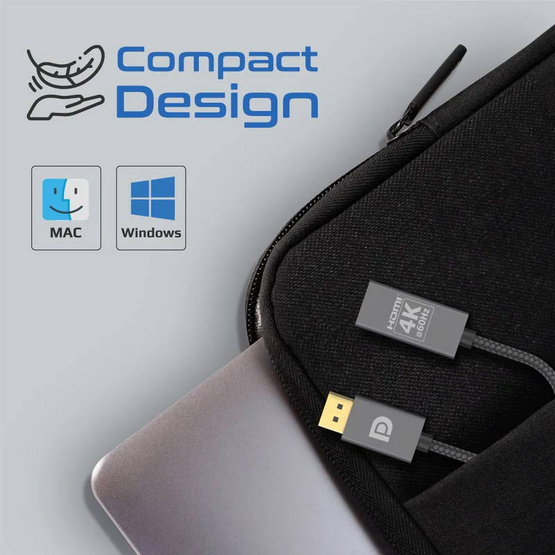 PROMATE อุปกรณ์แปลงสัญญาณ DisplayPort to HDMI Adapter รุ่น MediaLink-DP