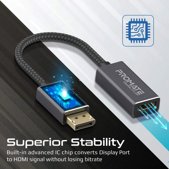 PROMATE อุปกรณ์แปลงสัญญาณ DisplayPort to HDMI Adapter รุ่น MediaLink-DP