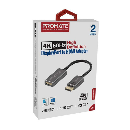 PROMATE อุปกรณ์แปลงสัญญาณ DisplayPort to HDMI Adapter รุ่น MediaLink-DP