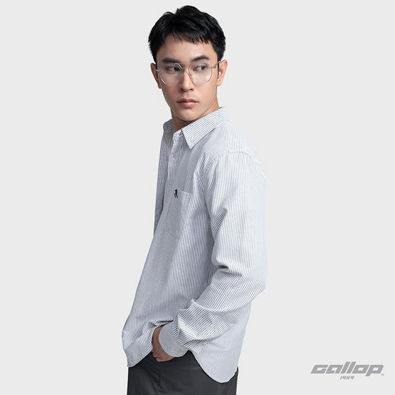 GALLOP Striped Oxford Casual Shirt เสื้อเชิ๊ตแขนยาวลายริ้ว รุ่น GW9035