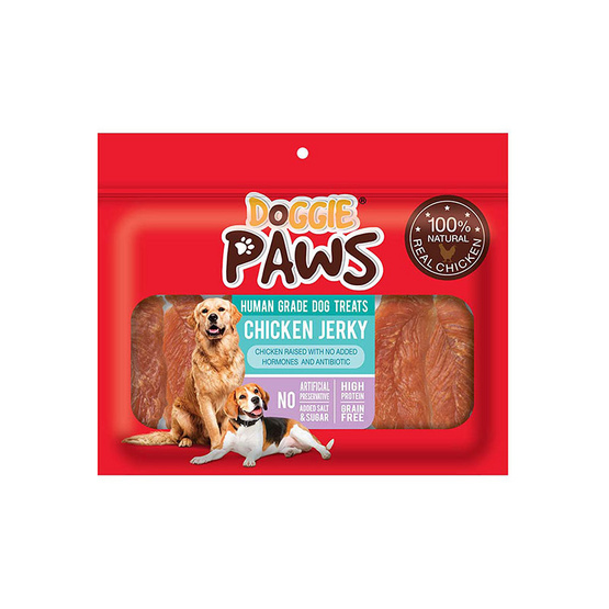 Doggie Paws ขนมสุนัข สันในไก่เจอร์กี้อบแห้ง 320 กรัม