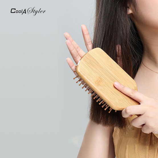 Cool A styler หวีแปรงไม้ Natural Wooden Hair Brush