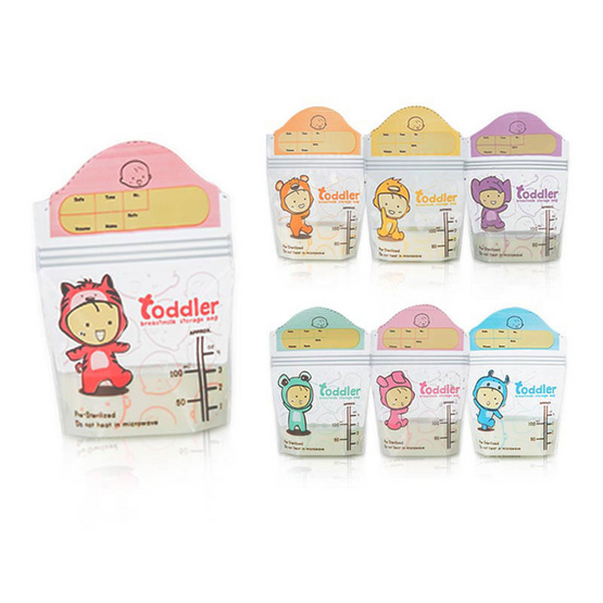 Toddler ถุงเก็บน้ำนมแม่ ขนาด 4 OZ. (28 ใบ/กล่อง)