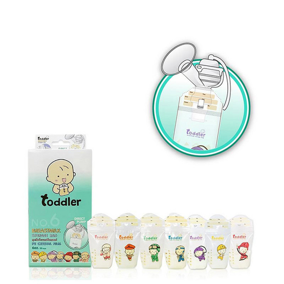 Toddler ถุงเก็บน้ำนมแม่ ขนาด 6 OZ. (28 ใบ/กล่อง)