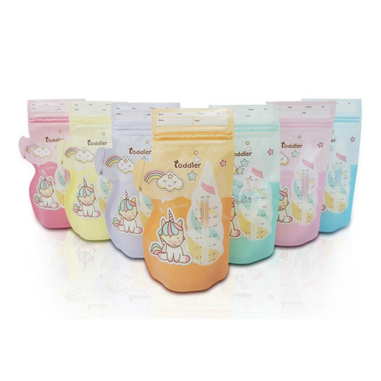 Toddler ถุงเก็บน้ำนมแม่Unicorn 7 OZ. 7 สี (35 ใบ/กล่อง)